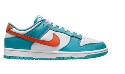 Women's Dunk Low 'Miami Dolphins' Aqua/Orange/White Shoes 0316